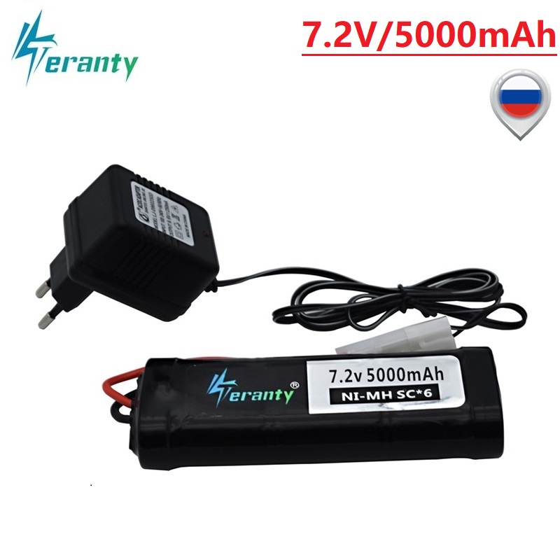 6-Cell Battery Pack Tamiya plug for RC Toy Boat 2pcs 7.2V Ni-MH 1800mAh AA 1*6 