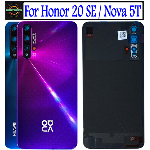 100% NEW For Huawei Nova 5t Battery Cover Honor 20 se Rear Door Housing Back Case Replaced Phone Huawei Honor 20se Battery Cover ► Photo 1/6