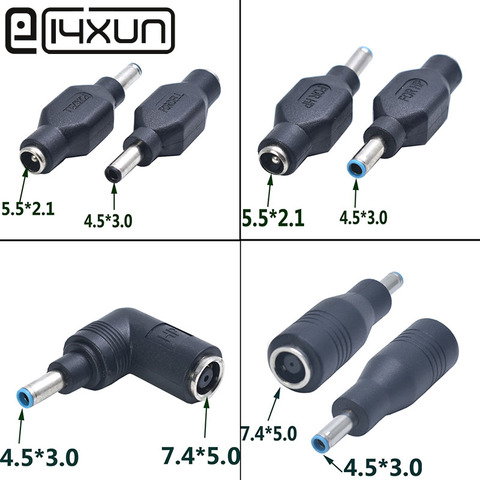 EClyxun 1pcs DC Power Charger 4.5*3.0 Male plug with needle to 5.5*2.1/7.4*5.0mm female socket jack For HP Dell DC power adapter ► Photo 1/6