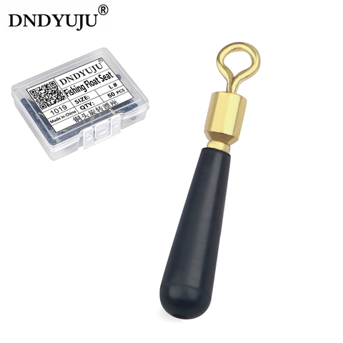 DNDYUJU 50pcs/box Fishing Gear Block Rotation Drift Fishing Floats Accessory Bobber Copper Rubber Tools ► Photo 1/6