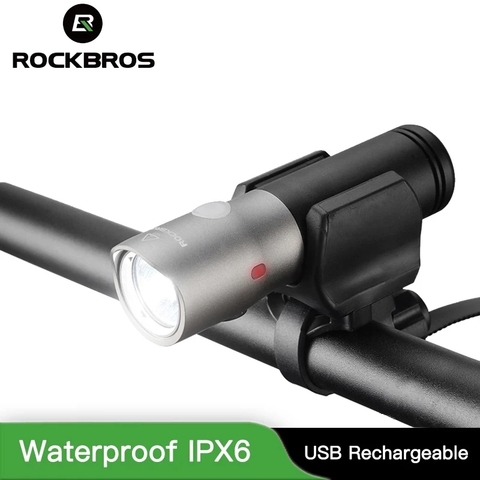 ROCKBROS Bike Bicycle Light Waterproof IPX6 USB Rechargeable 18650 3000 MAh Power LED 1000 Lumen Bank Flashlight MTB Accessories ► Photo 1/6
