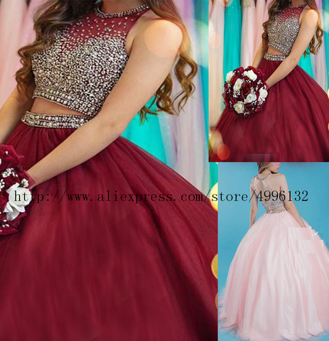 Luxury Crystals Quinceanera Dresses Ball Gown Two 2 Piece Sequin Tulle Prom  Debutante Sixteen Sweet 16 Dress vestidos de 15 anos - Price history &  Review | AliExpress Seller - ZZYWD Store 