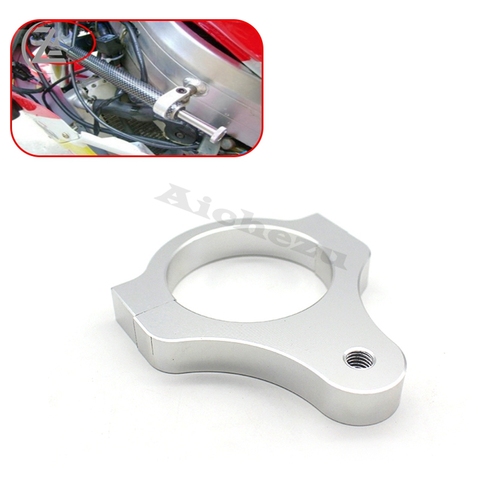 ACZ  Aluminum Steering Damper Fork Frame Mounting Clamp Bracket Foot Fixer For Motorcycle Bike Modification Silver ► Photo 1/6