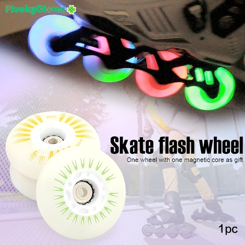 1pc Flashing Roller Skate Wheel 72mm 76mm 80mm Inline Roller Slalom Skates Luminous Wheel Led light Gleamy Shiny Skating Wheels ► Photo 1/6