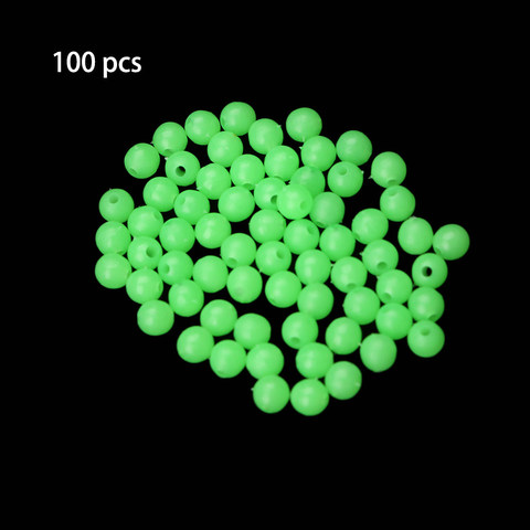 100pcs/lot Soft Fishing Beads Stopper 5mm Luminous Round Fishing Space Beans Stops Soft Rubber Rig Lure Accessories ► Photo 1/6