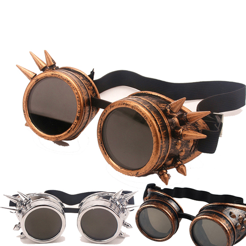 Vintage Style Steampunk Goggles Welding Punk Glasses Party Bar Cosplay Props ► Photo 1/6