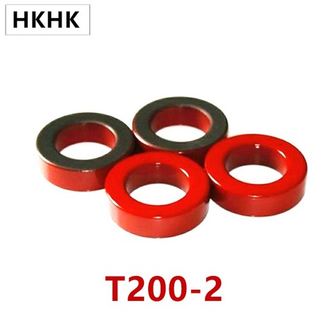 T200-2 High Frequency Of Carbonyl iron Powder Core Magnetic iron Core Magnetic Ferrite Ring Red Gray Size 50.8 * 31.8 * 14 ► Photo 1/6