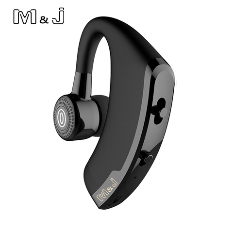 M&J V9 Handsfree Business Bluetooth Headphone With Mic Voice Control Wireless Bluetooth Headset For Drive Noise Cancelling ► Photo 1/6