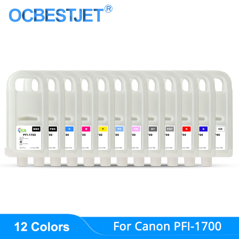 PFI-1700 PFI1700 PFI 1700 Refillable Ink Cartridge With Chip For Canon PRO-2000 PRO-4000 PRO-6000 Printer (12 Colors Options) ► Photo 1/6