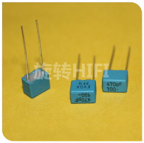 KEMET EVOX PFR5 p5 Audio frequency film MKP capacitance 430PF 450PF 470PF 820PF 910PF 63V 100V 250V 400V Blue capacitor ► Photo 1/1