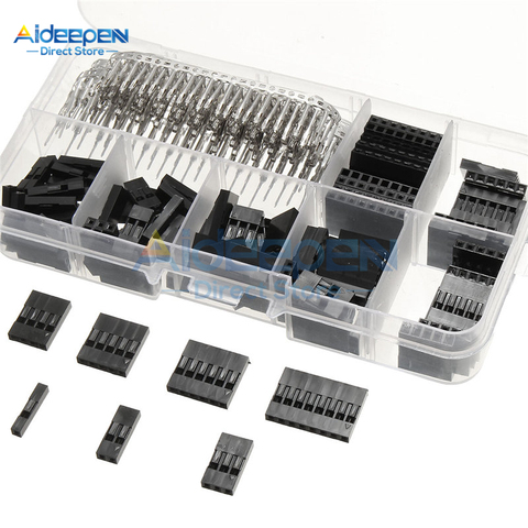 310Pcs/lot 2.54mm Dupont Wire Jumper Line Cable 1/2/3/4/5/6/8 Pin Header Male+Female Connector Housing DIY Kit With Plastic Case ► Photo 1/5