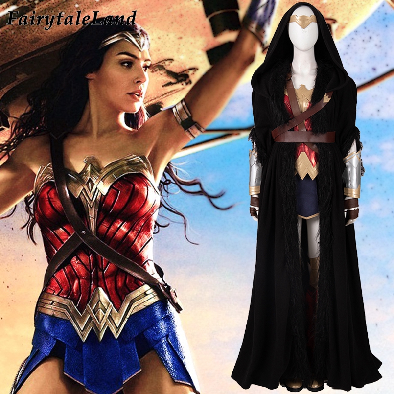 New Version Wonder Woman Diana Cosplay Costume Halloween Clothes Custom Made 