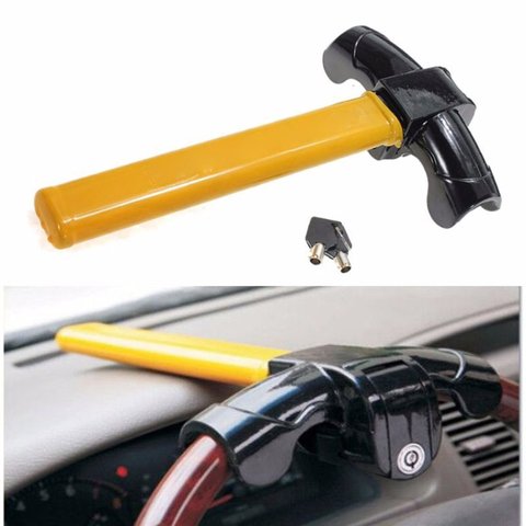 Universal Heavy Duty Anti-theft Steering Wheel Lock Car/Van Security Rotary Steering Wheel Lock Enhance Car Security ► Photo 1/6