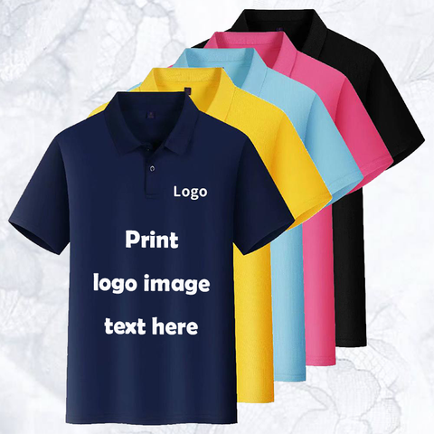 2022 Summer Top Men Casual Short Sleeve Tee Shirt Women Kids Quick Dry Polo Shirts Custom Design Print Photo Logo Family Clothes ► Photo 1/6