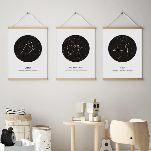 Zodiac Signs Canvas Poster Painting Image Wall Art Picture Prints Decor Unframed 