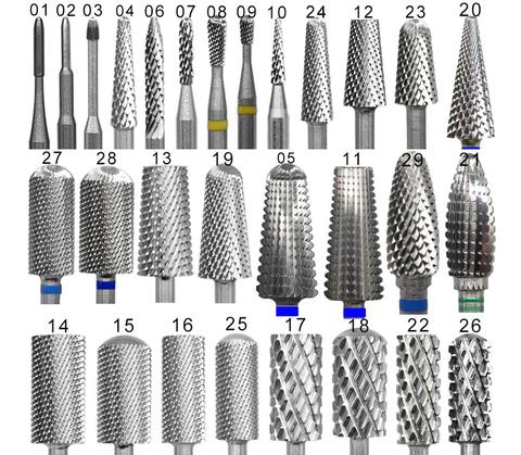 Proberra Many Sales promotion type Carbide Tungsten barrel stable shank  Accessories Cutter pedicure nail milling drill bits ► Photo 1/6