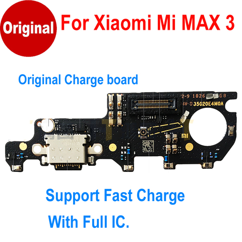 100% Original Charge board For Xiaomi Mi MAX3 MAX 3 Microphone USB Plug Fast Charging Port Charge Board Flex Cable Full IC ► Photo 1/1