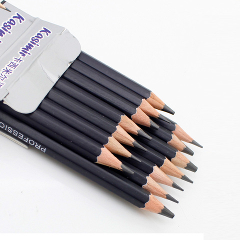 professional 14pcs 6H-12B Pro Art Drawing Sketching Black Simple SET of Pencils Artist the pencils for drawing school boy kit ► Photo 1/5