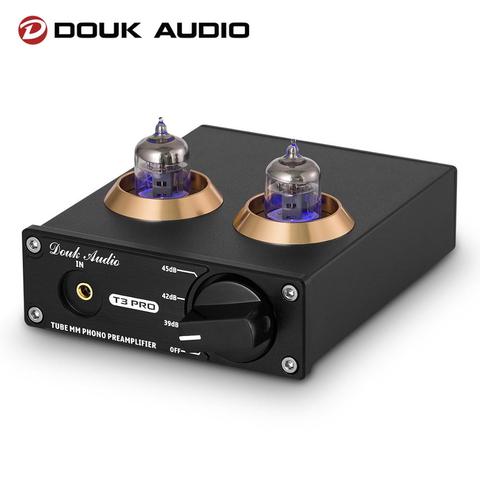 Douk Audio T3 PRO Mini MM RIAA Tube Phono Turntable Preamp Stereo Preamplifier Line Level Amp ► Photo 1/6