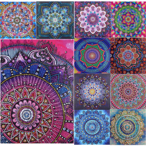 special shaped Diamond Painting Flower Mandala 5D DIY Diamond Embroidery Art Kits Home Decor Rhinestone Cross Stitch Decoration ► Photo 1/6