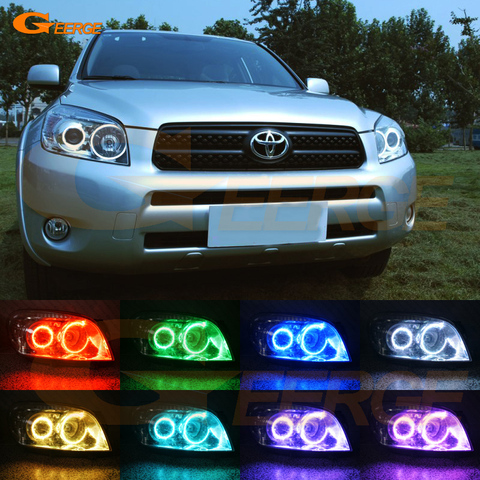 RF remote Bluetooth APP Multi-Color RGB LED Angel Eyes kit For Toyota Rav 4 Rav4 III 2005 2006 2007 2008 projector headlight ► Photo 1/6