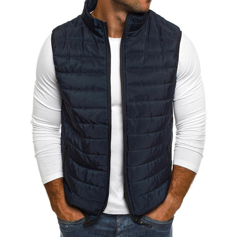 2022  Vest Men Autumn Jackets Thick Vests Man Sleeveless Coats Male Warm Cotton-Padded Waistcoat Men Gilet Veste Hommes ► Photo 1/6