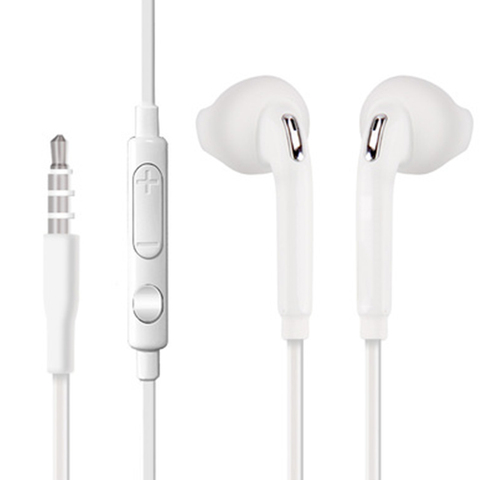 In-ear Earphone White for Samsung Galaxy S6 Wired Headset with Mic 3.5mm Jack Headphone for Cell Phone Adjustable Volume 80% ► Photo 1/6