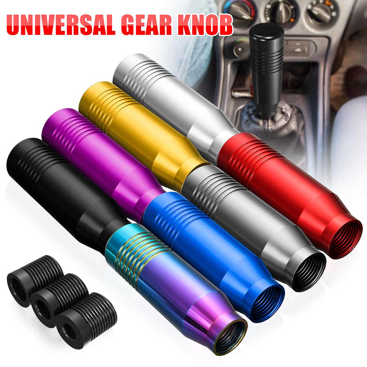 Car Racing Styling Gear Shift Knob Manual Transmission Aluminum Shifter Lever Knob Gear Stick Universal For Honda/VW/BMW/Toyota ► Photo 1/6