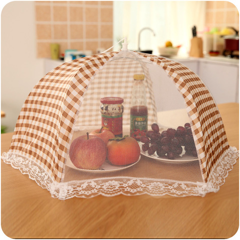 Foldable Table Food Cover Umbrella Style Anti Fly Mosquito Kitchen Cooking Tools Meal Cover Table Mesh Food Covers ► Photo 1/6