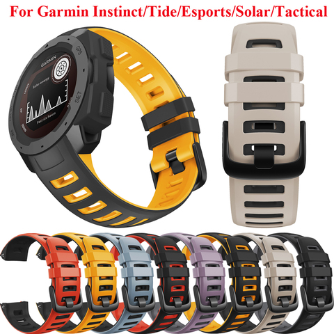 Silicone Watch Band Strap for Garmin Instinct Watch Replacement Wrist Strap for Instinct Tide/Esports/Solar/Tactical Wristband ► Photo 1/6