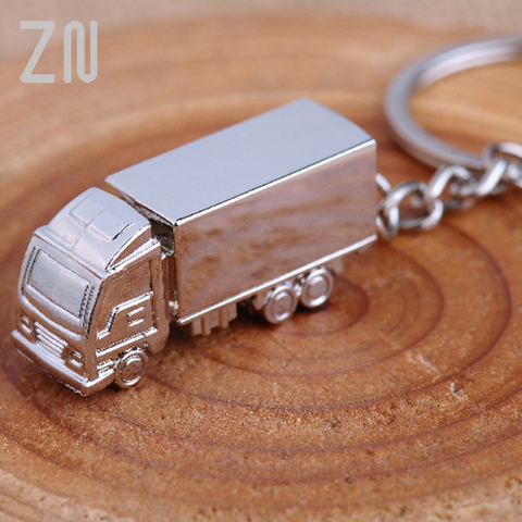 ZN Mini Metal Truck Key Ring Lorry Car Keyfob Keychain Creative Gift Lovely Keyring For Women Men ► Photo 1/6