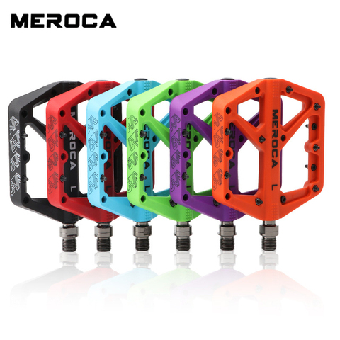 GOLDIX Free Shipping Mountain Road Bike Nylon Pedal Peilin Bearing Width-Width Non-slip XC Off-road pedal pedal clip mtb rainbow ► Photo 1/6