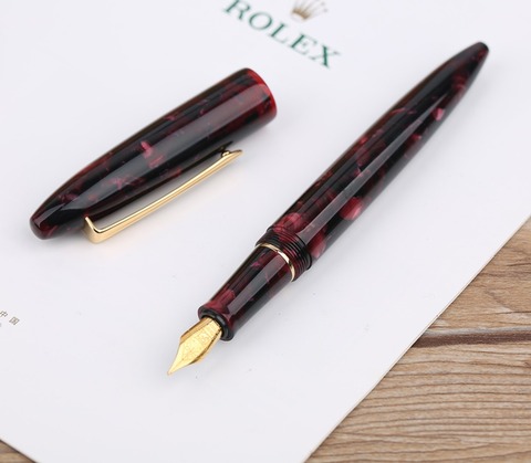 Moonman M100 Acrylic Resin Creative Fountain Pen Schmidt Converter and Fine Nib 0.5mm Ink Pen Gold Trim Writing Gift Pen A02 ► Photo 1/1