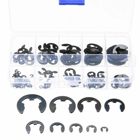 120 pcs E-Clip & Retaining Ring Assortment Kit 1.5 2 3 4 5 6 7 8 9 10 mm Circlip ► Photo 1/5