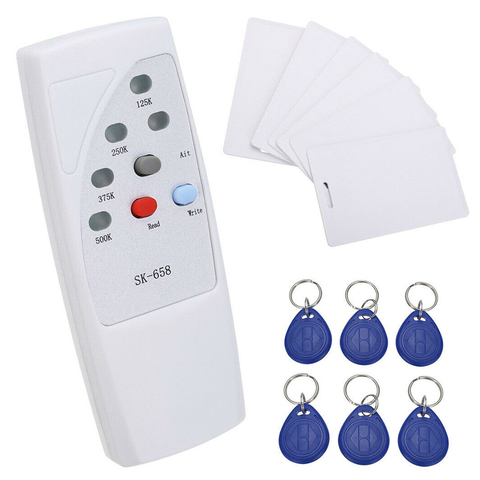 Handheld Rfid Card Reader -Handheld Rfid Writer 13Pcs 125KHz Card Reader Writer Copier Duplicator with 6 Cards/Tags Kit ► Photo 1/6