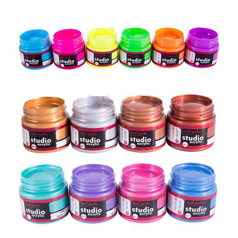 100ML Acrylic Paint Set for Painting Textile Nail Fabric Glass Art Pigment