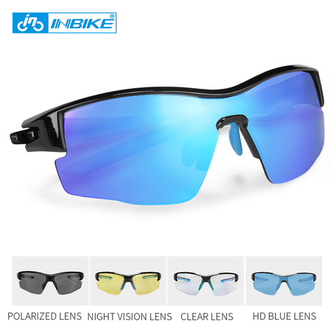 INBIKE Polarized Sport Men Sunglasses Road Bike Cycling Glasses MTB Bicycle 5 Lenses Goggles Women Riding Protection Eyewear ► Photo 1/6