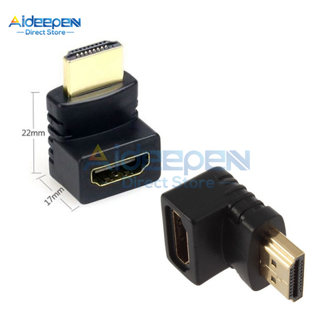 2Pcs/lot 90/270 Degree HDMI Right Angle Male to Female Adapter Connector For 3D 4K 1080P HDTV Cable Adaptor Converter Extender ► Photo 1/6