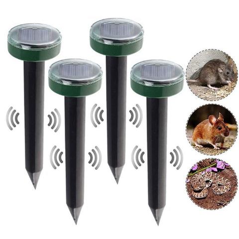 4Pcs Mole Rat Repellent Solar Power Ultrasonic Repeller Spike Garden Pest Deterrent Outdoor Garden Yard Mole Rat Rodent Durable ► Photo 1/6