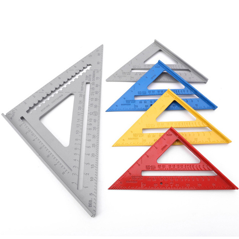 7/12 inch Metric Angle Ruler Aluminum Alloy Speed Square Measuring Ruler Carpenter Tools For Woodwork Layout Gauge Measure ► Photo 1/1