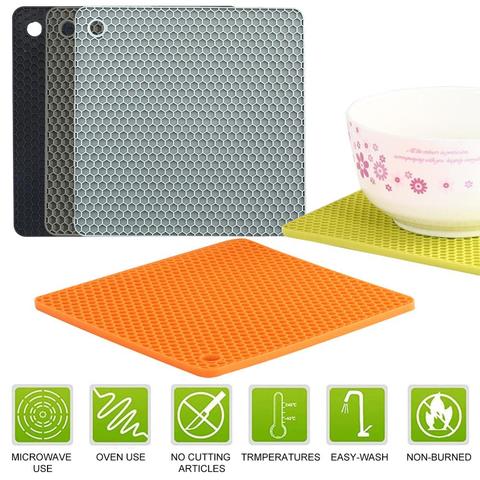 50 / 1Pcs Silicone Insulation Mat Round Heat Resistant Silicone Non-slip  Heat-resistant Pot Holder Table Mat Kitchen Accessories - AliExpress