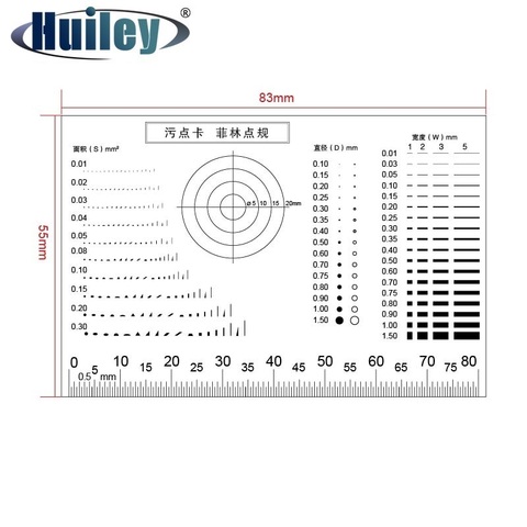 Gauge Point Gauge Transparent Film Stain Card Comparison Card Stain Crack Contrast PET Dot Line Surface Quality Inspection ► Photo 1/6