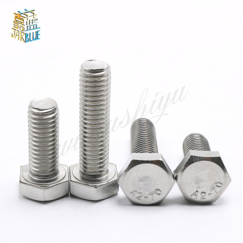 10pc M3 M4 M5 M6 M8 A2 304 Stainless Steel Metric Threaded Din933 External Hex Hexagon Head Cap Screw Bolt Thread Dia 3/4/5/6mm ► Photo 1/2