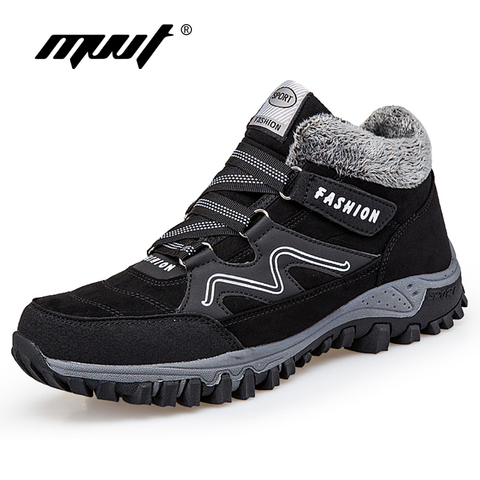 New Men Boots Winter With Plush Waterproof Women Snow Boots men Fur Warm Casual Ankle boots Work Safety Rubber Shoes ► Photo 1/6