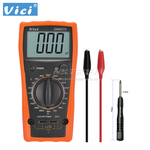 VICI DM4070 Digital LCR Meter Multimeter 3 1/2 20H Inductance 2000uF Capacitance 20Mohm Resistance Self-discharge R C LCD Tester ► Photo 1/6