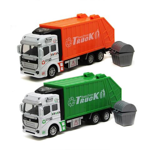 High quality 1:48 Garbage Truck Toy Car As Birthday Present Educational Clean Trash Car Kids Toys Gifts ► Photo 1/6