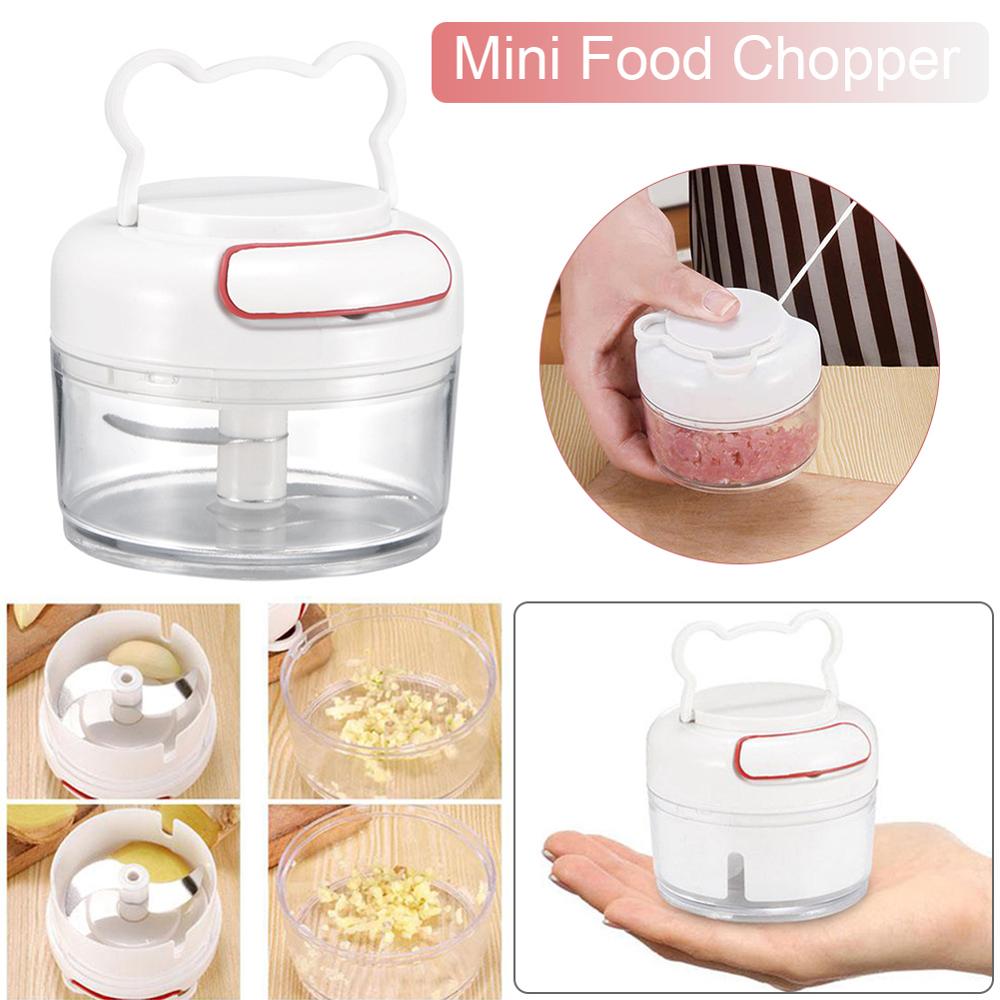 Mini 170ml Kid Food Chopper Cutter Vegetable Fruit Twist Shredder Manual  Meat Grinder Chopper Garlic Cutter Garlic Masher - Fruit & Vegetable Tools  - AliExpress