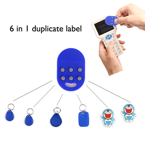 6 in 1 RFID Multiple Keyfob 125khz T5577 EM Writable IC 13.56Mhz M1k S50 UID changeable CUID Complex Keychain Tag Card ► Photo 1/6