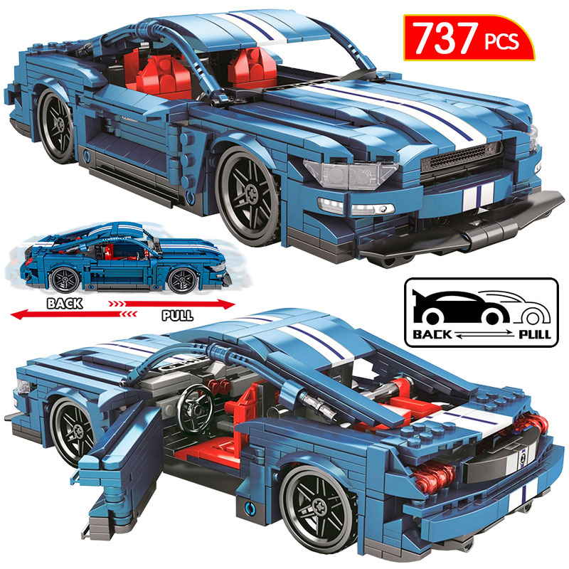 728Pcs Sports Cars Racing Toys Bricks Building Blocks for Children Kids DIY Gift 