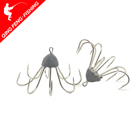 3pcs/lot Jig Octagonal Fishing Hooks High Carbon Steel Squid Octopus Anchor Hook Fishing Gear Tool Accessories Umbrella ► Photo 1/6